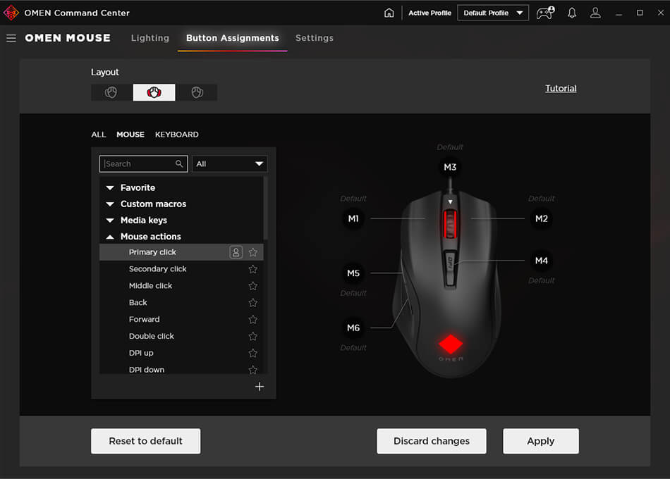 HP OMEN Vector Mouse - USB 2.0 Connectivity - OMEN Radar 3 Sensor - 1600  DPI resolution - 99% accuracy & 450 IPS - Feat. OMEN Command Center software