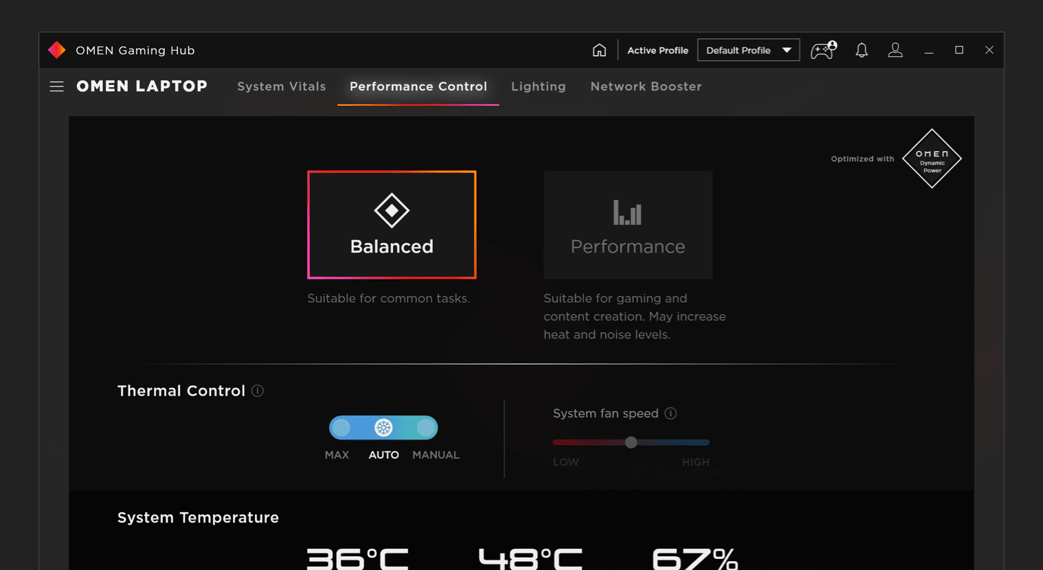 PERFORMANCE CONTROL