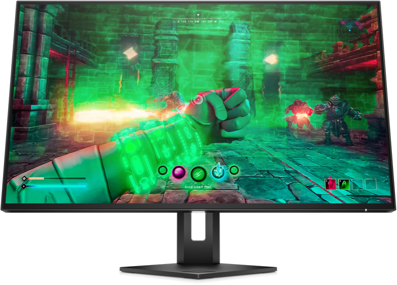 HP OMEN 27k UHD 144Hz Gaming Monitor, 4K UHD Display (3840 x 2160), IPS  Panel, 99% sRGB, 95% DCI-P3, 16:9, OMEN Gaming Hub, 27k (2023),Black