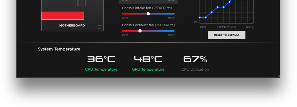 OMEN Gaming Hub UI 화면