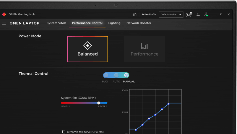 OMEN Gaming Hub - Performance Control