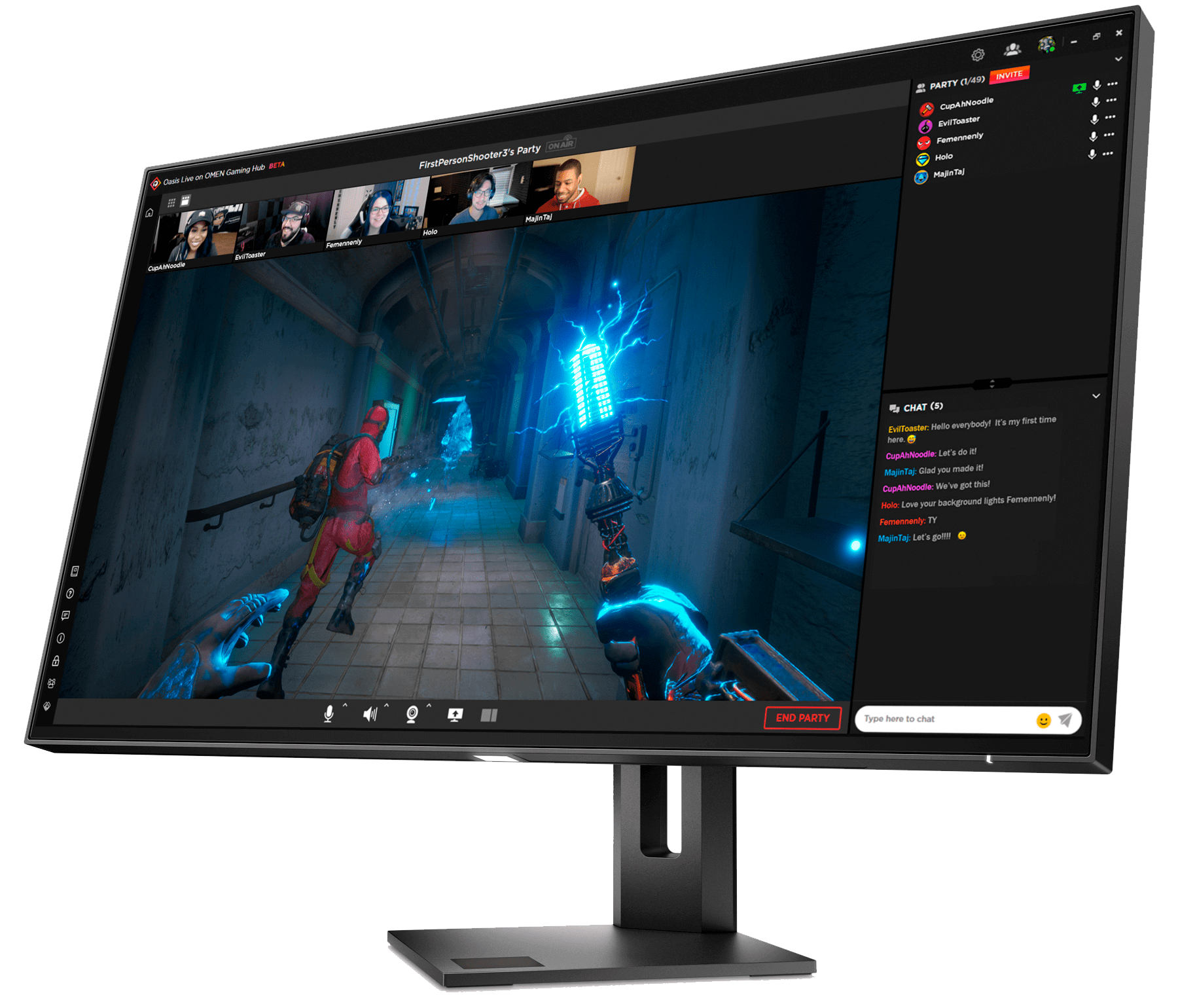 OMEN 27u with OMEN Gaming Hub UI