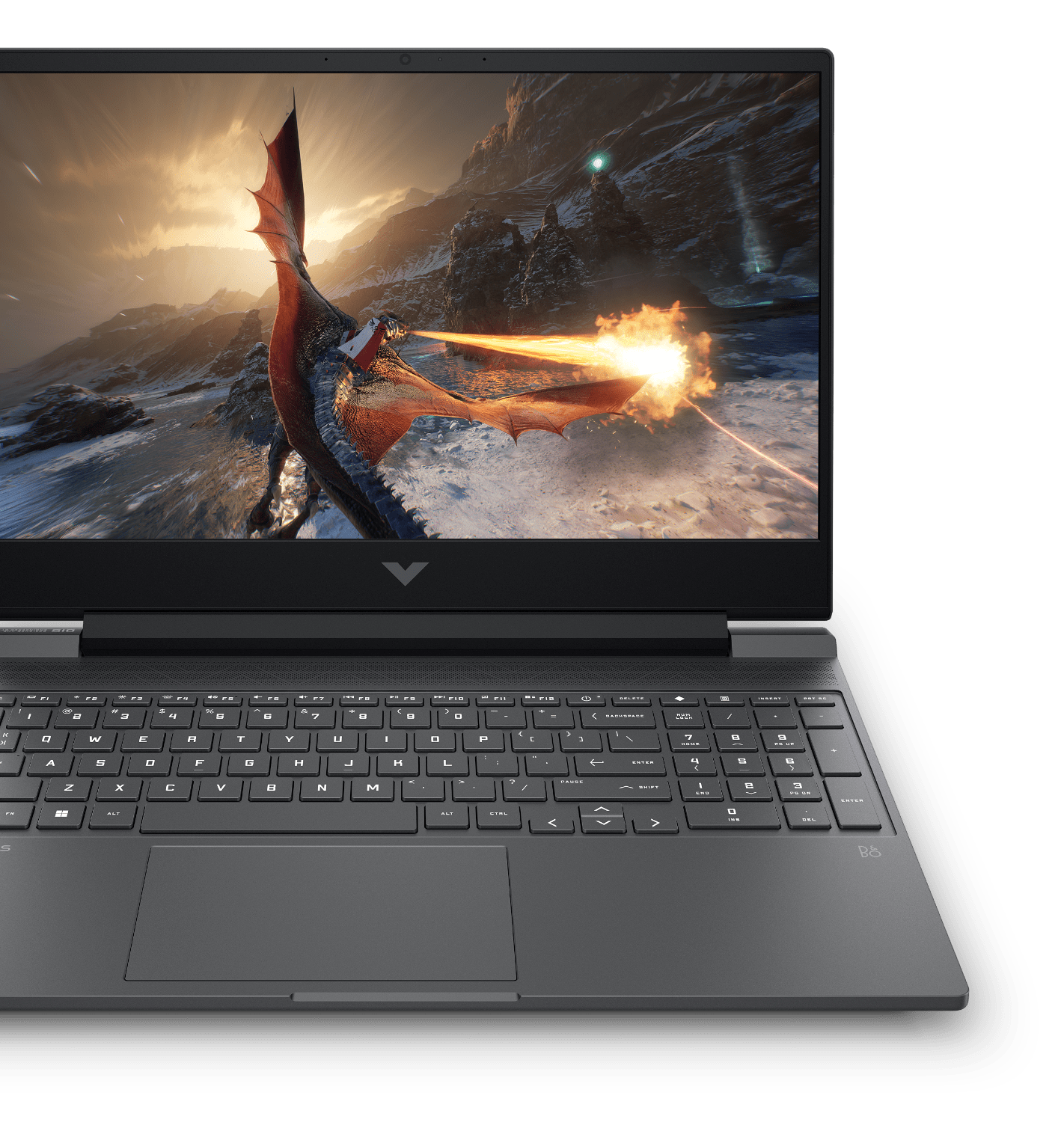 Voorkant VICTUS 15 laptop met game