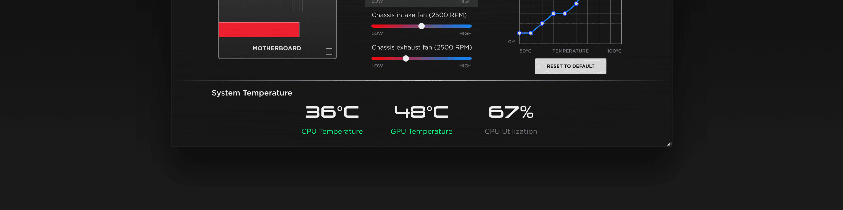 OMEN Gaming Hub UI-Bildschirm