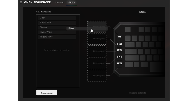 BUTTON ASSIGNMENTS