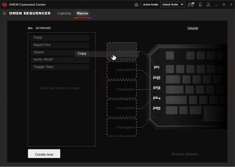 BUTTON ASSIGNMENTS